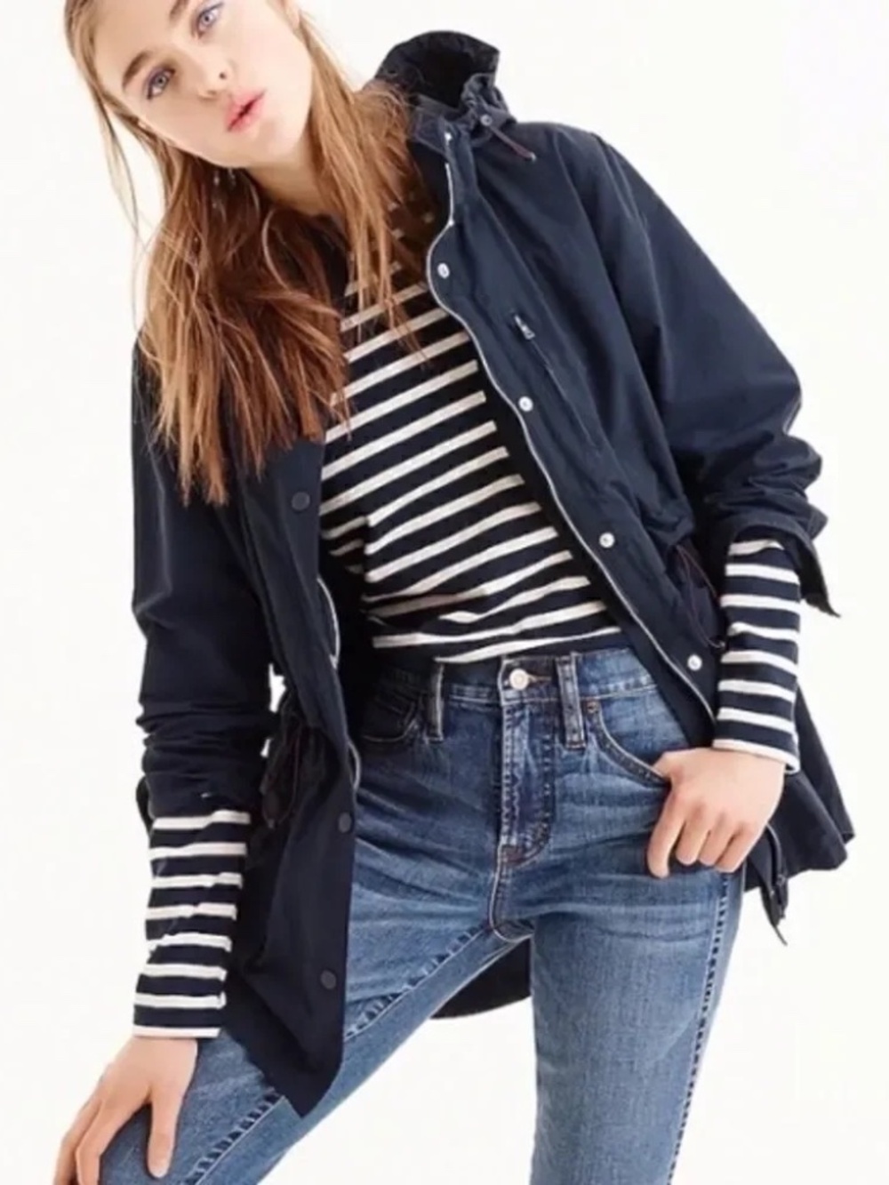 J Crew Perfect Raincoat in Size L